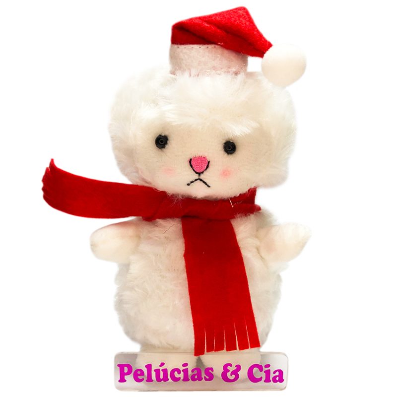 Jogo Mini Urso Pelúcia Natal Gorrinho e Cachecol 12cm 3 Pç