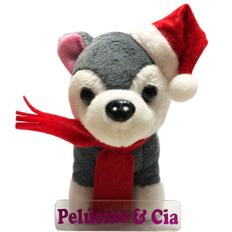 Jogo Mini Urso Pelúcia Natal Gorrinho e Cachecol 12cm 3 Pç